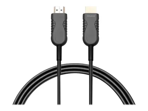 Stoltzen - HDMI-kabel - HDMI hann til HDMI hann 10 m - dobbeltskjermet hybridkobber/fiberoptikk - svart - Active Optical Cable (AOC), st&#248;tte for 4K 60 Hz (3840 x 2160)