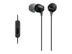 Sony MDR-EX15AP - EX Series - &#248;repropper med mikrofon i &#248;ret - kablet - 3,5 mm jakk - svart