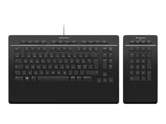 3Dconnexion Keyboard Pro with Numpad - Sett med tastatur og numerisk tastatur USB - QWERTY - Nordisk