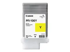 Canon PFI-106 Y - 130 ml - gul original - blekkbeholder - for imagePROGRAF iPF6400, iPF6400SE, IPF6450