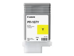 Canon PFI-107 Y - 130 ml - gul original - blekkbeholder - for imagePROGRAF iPF670, iPF680, iPF685, iPF770, iPF780, iPF785