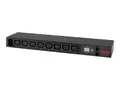 APC Metered Rack PDU AP7821B - Str&#248;mfordelerenhet (kan monteres i rack) AC 100-240 V - Ethernet 10/100 - inngang: IEC 60320 C20 - utgangskontakter: 8 (power IEC 60320 C13) - 1U - 2.5 m kabel - for P/N: SMTL1000RMI2UC, SMX1000C, SMX1500RM2UC, SMX1500RM2UCNC, SMX750C, SMX750CNC