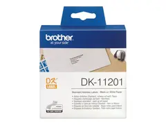 Brother DK-11201 - Svart p&#229; hvitt 29 x 90 mm 400 etikett(er) (1 rull(er) x 400) adresselapper - for Brother QL-1050, 1060, 1110, 500, 550, 560, 570, 580, 600, 650, 700, 710, 720, 820