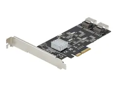 StarTech.com 8 Port SATA PCIe Card, PCI Express 6Gbps SATA Expansion Card with 4 Host Controllers, SATA PCIe Controller Card, PCI-e x4 Gen 2 to SATA III Adapter Card, Drive Cables Incl. Windows/macOS/Linux (8P6G-PCIE-SATA-CARD) - Diskkontroller - SATA 6Gb/s / SAS 6Gb/s - lav profil - PCIe 2.0 x4 - svart