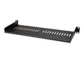 StarTech.com 1U Vented Server Rack Cabinet Shelf, 7in Deep Fixed Cantilever Tray, Rackmount Shelf for 19&quot; AV/Data/Network Equipment Enclosure w/ Cage Nuts &amp; Screws, 44lbs Weight Capacity 1U Vented Rack Shelf (CABSHELF1U7V) - Rack-hylle - svart - 1U - 7&quot;