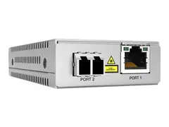 Allied Telesis AT MMC2000LX/LC Fibermedieomformer - 1GbE - 10Base-T, 1000Base-LX, 100Base-TX, 1000Base-T, 1000Base-LC - RJ-45 / LC/LX-enkeltmodus - opp til 20 km - 1310 nm - TAA-samsvar