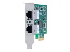 Allied Telesis AT-2911T/2 - Nettverksadapter PCIe 2.0 lav profil - Gigabit Ethernet x 2 - statslig, f&#248;deral regjering - TAA-samsvar