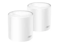 TP-Link Deco X50 - Wi-Fi-system (3 rutere) - inntil 6500 kvadratfot - maske 1GbE - Wi-Fi 6 - Dobbeltb&#229;nd