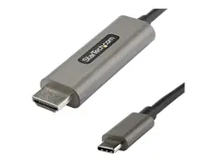 StarTech.com 6ft (2m) USB C to HDMI Cable 4K 60Hz with HDR10, Ultra HD USB Type-C to 4K HDMI 2.0b Video Adapter Cable, USB-C to HDMI HDR Monitor/Display Converter, DP 1.4 Alt Mode HBR3 Thunderbolt 3 Compatible (CDP2HDMM2MH) - Adapterkabel - 24 pin USB-C hann til HDMI hann - 2 m - svart - 4K-st&#248;tte, aktiv