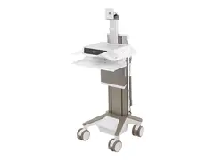 Ergotron CareFit Pro - Vogn - Electric Lift for LCD-skjerm / PC-utstyr - LiFe-drevet, CHE - medisinsk - hvit, varm gr&#229;farge - skjermst&#248;rrelse: inntil 27&quot; - 320 Wh - litium-jernfosfat - TAA-samsvar