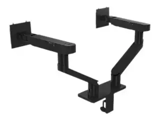 Dell Dual Monitor Arm - MDA20 - Monteringssett justerbar arm - for 2 LCD-skjermer - svart - skjermst&#248;rrelse: 19&quot;-27&quot; - monteringsgrensesnitt: 100 x 100 mm - skrivebordsmonterbar