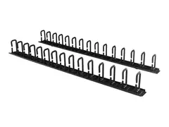 StarTech.com Vertical 0U Server Rack Cable Management w/ D-Ring Hooks 40U Network Rack Cord Manager Panels - 2x 3ft Wire Organizers (CMVER40UD) - D-ringkabelstyringssett - 1.83 m - svart - 40U - for P/N: RK2537BKM, RK4242BK24, RK4242BK30