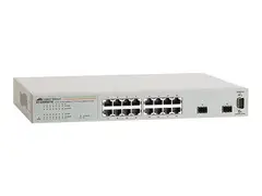 Allied Telesis AT GS950/16 WebSmart Switch Switch - Styrt - 16 x 10/100/1000 + 2 x GBIC - stasjon&#230;r