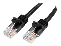 StarTech.com 5m Black Cat5e / Cat 5 Snagless Patch Cable 5 m Koblingskabel - RJ-45 (hann) til RJ-45 (hann) - 5 m - UTP - CAT 5e - uten hindringer - svart