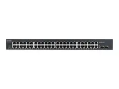 Zyxel GS1900 Series GS1900-48HPv2 - Switch smart - 48 x 10/100/1000 (24 PoE+) + 2 x Gigabit SFP (opplink) - stasjon&#230;r, rackmonterbar - PoE+ (170 W)