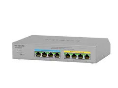 NETGEAR Plus MS108EUP - Switch Styrt - 4 x 100/1000/2.5G (PoE++) + 4 x 100/1000/2.5G (PoE+) - stasjon&#230;r, veggmonterbar - PoE++ (230 W)