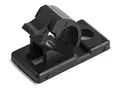 StarTech.com 100 Adhesive Cable Management Clips Black, Network/Ethernet/Office Desk/Computer Cord Organizer, Sticky Cable/Wire Holders, Nylon Self Adhesive Clamp UL/94V-2 Fire Rated Nylon 66 Plastic - TAA (CBMCC1) - Kabelklemme - svart - TAA-samsvar (en pakke 100)