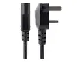 STARTECH.COM 1m 3ft UK Computer Power Cable BS 1363 to C13 18AWG 10A 250V Bla