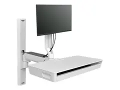 Ergotron CareFit Combo System with Worksurface monteringssett modul&#230;r - for LCD-skjerm / tastatur - hvit