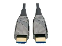 Eaton Tripp Lite Series 4K HDMI Fiber Active Optical Cable (AOC) 4K 60 Hz, HDR, 4:4:4 (M/M), 10 m (33 ft.) - HDMI-kabel - HDMI hann til HDMI hann - 10 m - fiberoptisk - svart - aktiv