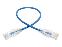 Eaton Tripp Lite Series Cat6 Gigabit Snagless Slim UTP Ethernet Cable (RJ45 M/M), PoE, Blue, 1 ft. (0.31 m) Koblingskabel - RJ-45 (hann) til RJ-45 (hann) - 30 cm - UTP - CAT 6 - formst&#248;pt, uten hindringer, flertr&#229;det - bl&#229;