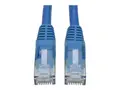 Eaton Tripp Lite Series Cat6 Gigabit Snagless Molded (UTP) Ethernet Cable (RJ45 M/M), PoE, Blue, 3 ft. (0.91 m) Koblingskabel - RJ-45 (hann) til RJ-45 (hann) - 0.9 m - UTP - CAT 6 - formst&#248;pt, uten hindringer, flertr&#229;det - bl&#229;