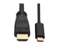 Eaton Tripp Lite Series USB C to HDMI Adapter Cable USB 3.1 4K@60Hz M/M USB-C Black 10ft Videokabel - HDMI hann til 24 pin USB-C hann reversibel - 3 m - svart - 4K-st&#248;tte