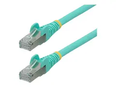 StarTech.com 2m CAT6a Ethernet Cable Aqua - Low Smoke Zero Halogen (LSZH) - 10GbE 500MHz 100W PoE++ Snagless RJ-45 w/Strain Reliefs S/FTP Network Patch Cord - koblingskabel - 2 m - akvamarin