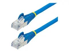 StarTech.com 1.5m CAT6a Ethernet Cable Blue - Low Smoke Zero Halogen (LSZH) - 10GbE 500MHz 100W PoE++ Snagless RJ-45 w/Strain Reliefs S/FTP Network Patch Cord - Koblingskabel - RJ-45 (hann) til RJ-45 (hann) - 1.5 m - S/FTP - CAT 6a - IEEE 802.3bt - halogenfri, formst&#248;pt, uten hindringer, flertr&#229;det - bl&#229;