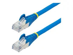 StarTech.com 2m CAT6a Ethernet Cable - Blue Low Smoke Zero Halogen (LSZH) - 10GbE 500MHz 100W PoE++ Snagless RJ-45 w/Strain Reliefs S/FTP Network Patch Cord - koblingskabel - 2 m - bl&#229;