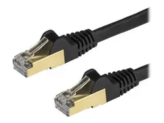 STARTECH.COM CAT6a Ethernet Cable - 0.5m - Black Network Cable - Snagless R