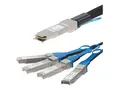 STARTECH 1M QSFP+ BREAKOUT CABLE - MSA COMPLIANT - QSFP+ TO 4 SFP+