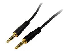 StarTech.com 6 ft Slim 3.5mm Stereo Audio Cable M/M - 3.5mm Male to Male Audio Cable for your Smartphone, Tablet or MP3 Player (MU6MMS) - Lydkabel - mini-phone stereo 3.5 mm hann til mini-phone stereo 3.5 mm hann - 1.8 m - svart - for P/N: KITBXAVHDPEU, KITBXAVHDPNA, KITBXAVHDPUK, KITBXDOCKPEU, KITBXDOCKPNA, KITBXDOCKPUK