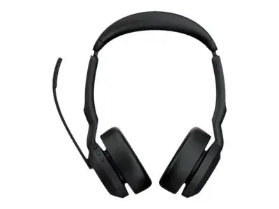 Jabra Evolve2 55 UC Stereo - Hodesett on-ear - Bluetooth - tr&#229;dl&#248;s - aktiv st&#248;ydemping - USB-C - svart - Zoom Certified, Cisco Webex Certified, Alcatel-Lucent Certified, Avaya Certified, Unify Certified, MFi Certified, Google Meet Certified, Amazon Chime Certified