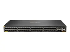 HPE Aruba 6200F 48G Class4 PoE 4SFP+ 370W Switch Switch - Max. Stacking Distance 10 km - L3 - Styrt - 48 x 10/100/1000 (PoE+) + 4 x 1 Gigabit / 10 Gigabit SFP+ (opplink) - front og side til bakside - rackmonterbar - PoE+ (370 W) - BTO