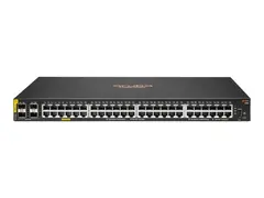 HPE Aruba Networking CX 6100 48G Class4 PoE 4SFP+ 740W Switch Switch - L3 - Styrt - 48 x 10/100/1000 (PoE+) + 4 x 1 Gigabit / 10 Gigabit SFP+ (opplink) - side til side-luftflyt - rackmonterbar, veggmonterbar - PoE+ (740 W) - CTO