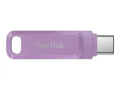 SanDisk Ultra Dual Drive Go - USB-flashstasjon 128 GB - USB 3.2 Gen 1 / USB-C - lavendel