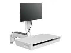 Ergotron CareFit Combo Arm with Worksurface monteringssett modul&#230;r - for LCD-skjerm / tastatur - hvit