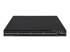 HPE FlexNetwork 5520 48G PoE+ 4SFP+ HI 1-slot Switch Switch - L3 - Styrt - 48 x 10/100/1000 (PoE+) + 4 x 1 Gigabit / 10 Gigabit SFP+ - luftflyt fra side til bakside - rackmonterbar - PoE+ (1440 W) - CTO