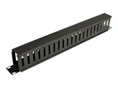 Eaton Tripp Lite Series Rack Enclosure Horizontal Cable Manager (finger duct) 1URM Rackkabelstyringskanal med deksel - svart - 1U - 19&quot;