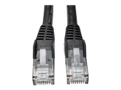 Eaton Tripp Lite Series Cat6 Gigabit Snagless Molded (UTP) Ethernet Cable (RJ45 M/M), PoE, Black, 1 ft. (0.31 m) Koblingskabel - RJ-45 (hann) til RJ-45 (hann) - 30 cm - UTP - CAT 6 - formst&#248;pt, uten hindringer, flertr&#229;det - svart