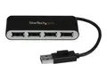 StarTech.com 4 Port USB 2.0 Hub USB Bus Powered - Portable Multi Port USB 2.0 Splitter and Expander Hub - Small Travel USB Hub (ST4200MINI2) - Hub - 4 x USB 2.0 - stasjon&#230;r