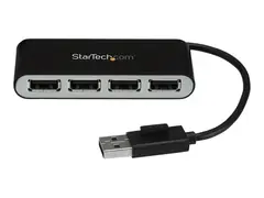 StarTech.com 4 Port USB 2.0 Hub - USB Bus Powered Portable Multi Port USB 2.0 Splitter and Expander Hub - Small Travel USB Hub (ST4200MINI2) - Hub - 4 x USB 2.0 - stasjon&#230;r