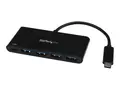 StarTech.com 4 Port USB C Hub with 4 USB Type-A Ports (USB 3.0 SuperSpeed 5Gbps), 60W Power Delivery Passthrough Charging, USB 3.1 Gen 1/USB 3.2 Gen 1 Laptop Hub Adapter, MacBook, Dell Windows/macOS/Linux (HB30C4AFPD) - Hub - 4 x SuperSpeed USB 3.0 - stasjon&#230;r