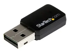 StarTech.com USB 2.0 AC600 Mini Dual Band Wireless-AC Network Adapter 1T1R 802.11ac WiFi Adapter - 2.4GHz / 5GHz USB Wireless (USB433WACDB) - Nettverksadapter - USB 2.0 - Wi-Fi 5 - svart