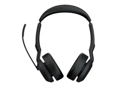 Jabra Evolve2 55 MS Stereo - Hodesett on-ear - Bluetooth - tr&#229;dl&#248;s - aktiv st&#248;ydemping - USB-C - svart - Zoom Certified, Cisco Webex Certified, Alcatel-Lucent Certified, Avaya Certified, Unify Certified, MFi Certified, Google Meet Certified, Amazon Chime Certified