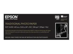 Epson Traditional Photo Paper - Rull (61 cm x 15 m) 300 g/m&#178; - fotopapir - for SureColor SC-P10000, P20000, P6000, P7000, P7500, P8000, P9000, P9500, T3200, T5200, T7200