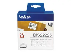 Brother DK-22225 - Papir - svart p&#229; hvitt Rull (3,8 cm x 30,5 m) 1 rull(er) sammenhengende etiketter - for Brother QL-1050, QL-1060, QL-500, QL-550, QL-560, QL-570, QL-580, QL-700