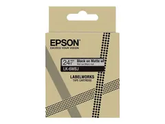 Epson LabelWorks LK-6WBJ - Svart p&#229; matthvitt Rull (2,4 cm x 8 m) 1 kassett(er) hengeboks - tapepatron - for LabelWorks LW-C610