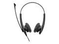 Jabra BIZ 1100 Duo - Hodesett - on-ear kablet - 3,5 mm jakk - svart - akademisk - Zoom Certified, Certified for Microsoft Teams (en pakke 10) - for P/N: 14101-02